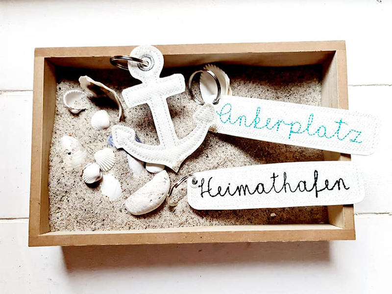 Ankerplatz Schlüsselanhänger - ITH-Stickdatei